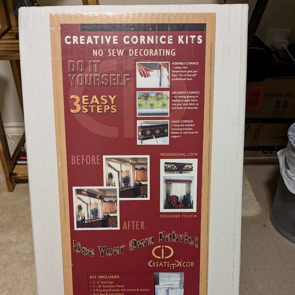 Creative Cornice Valance Kit for Window Decor